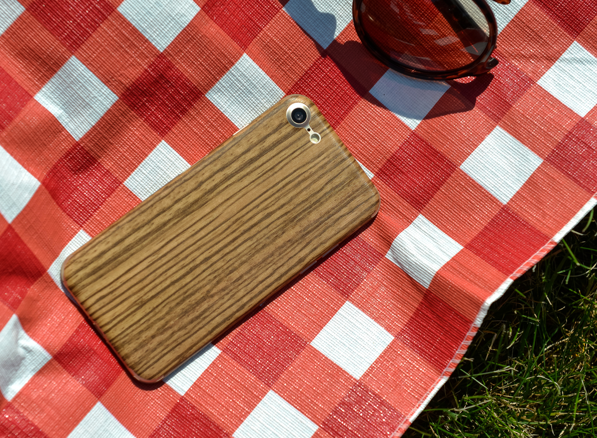A phone with a Wooden pattern Style Skins