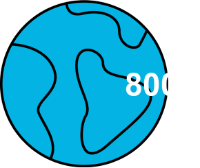 900+ locations spanning over 50 countries